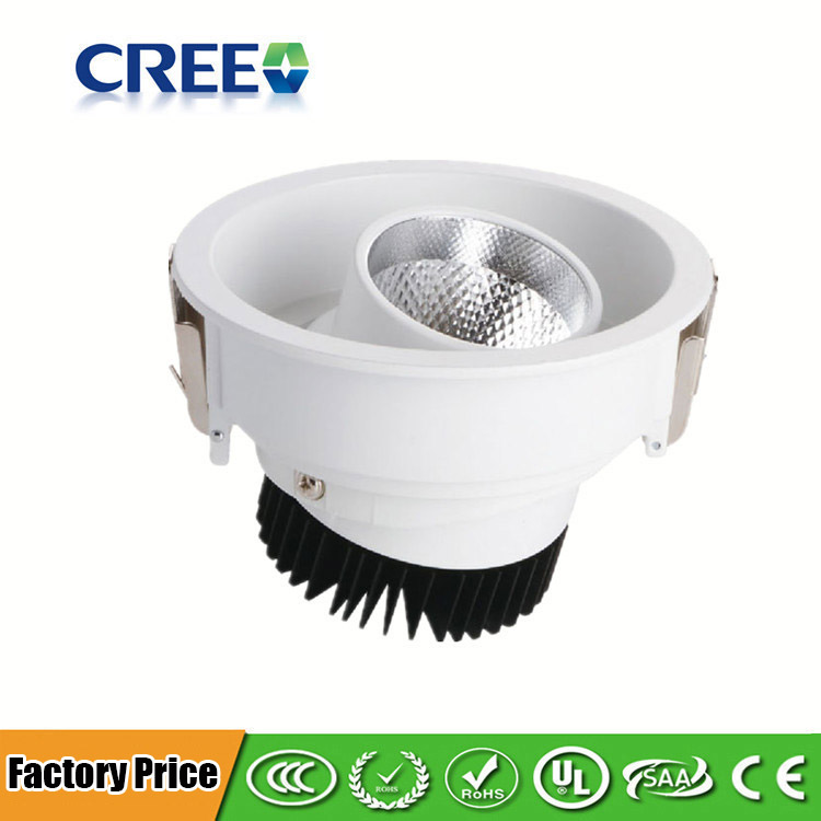 4.5in 12/18W, 5.71in 30WLED COB Ceiling Light - Flush Mount LED Downlight-1600LM-24°Light speed angle